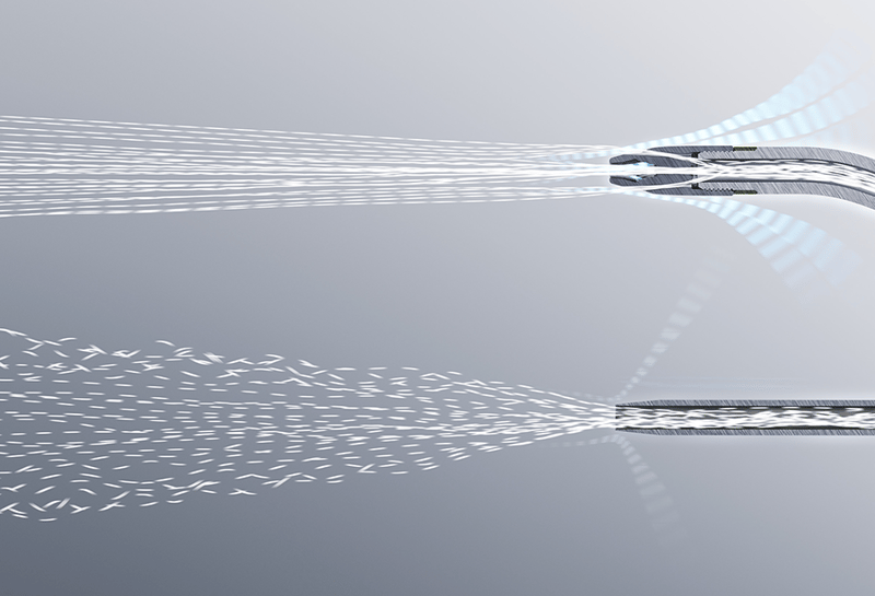 Decrease noise from air wands and valves for compressed air in industry