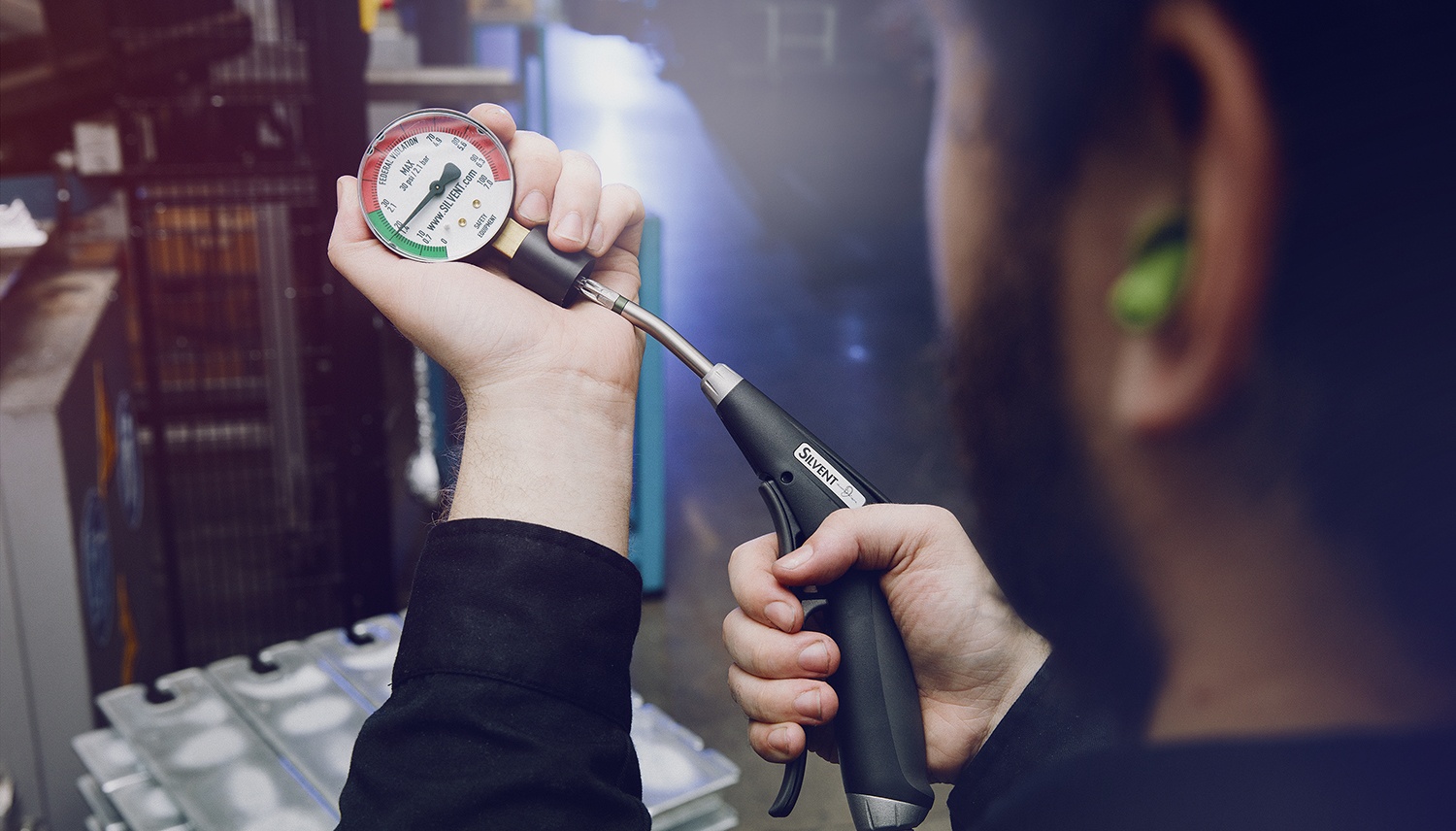 Dangers of blowing with compressed air